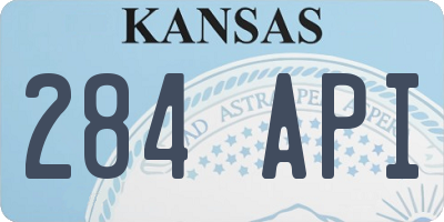 KS license plate 284API