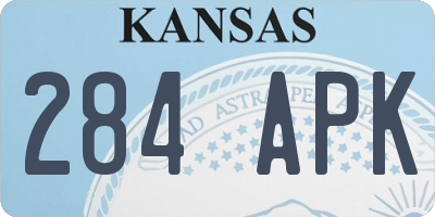 KS license plate 284APK