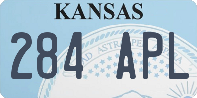 KS license plate 284APL