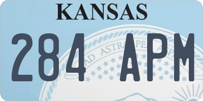 KS license plate 284APM