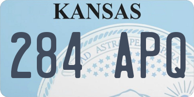 KS license plate 284APQ