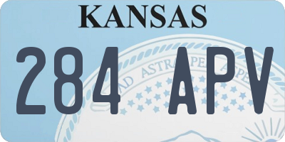KS license plate 284APV