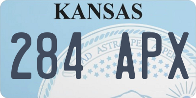 KS license plate 284APX