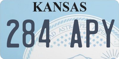 KS license plate 284APY