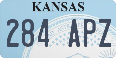 KS license plate 284APZ