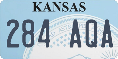 KS license plate 284AQA