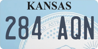 KS license plate 284AQN