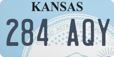 KS license plate 284AQY