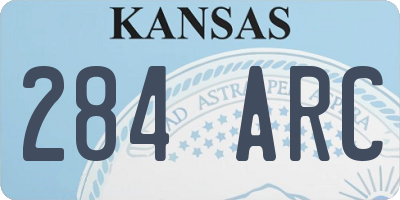 KS license plate 284ARC