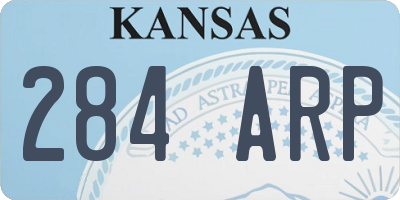 KS license plate 284ARP