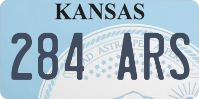 KS license plate 284ARS