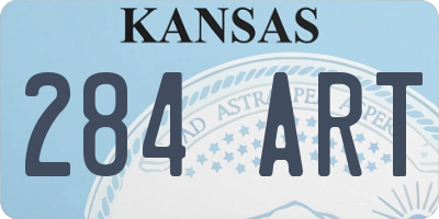 KS license plate 284ART