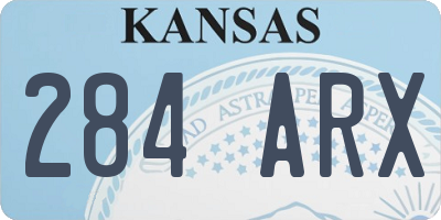 KS license plate 284ARX