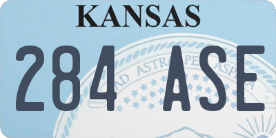KS license plate 284ASE
