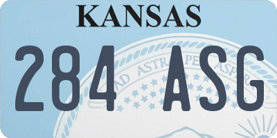 KS license plate 284ASG