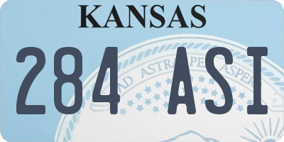 KS license plate 284ASI