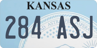KS license plate 284ASJ