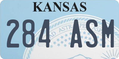 KS license plate 284ASM