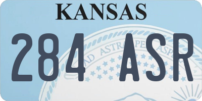 KS license plate 284ASR