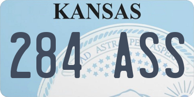 KS license plate 284ASS