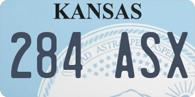 KS license plate 284ASX
