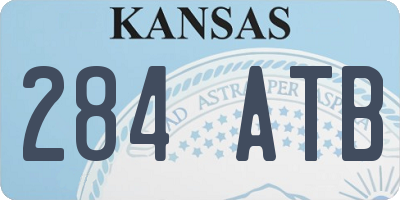 KS license plate 284ATB