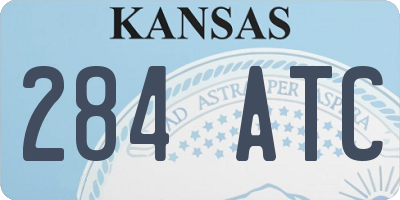 KS license plate 284ATC
