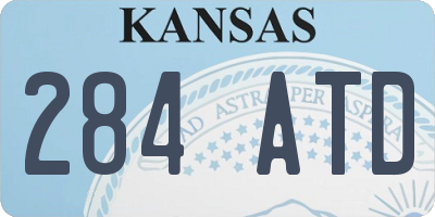 KS license plate 284ATD