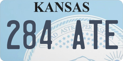 KS license plate 284ATE