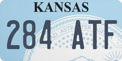 KS license plate 284ATF