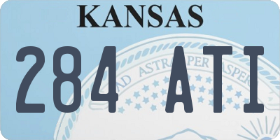 KS license plate 284ATI