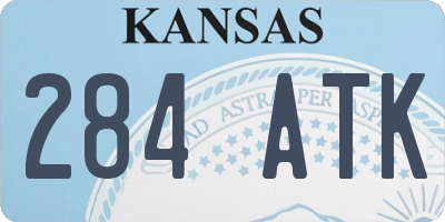 KS license plate 284ATK