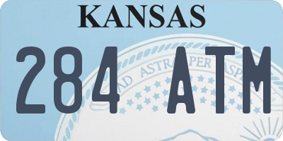 KS license plate 284ATM