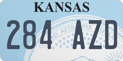 KS license plate 284AZD