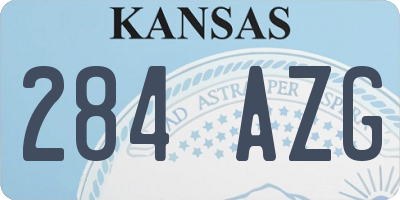 KS license plate 284AZG