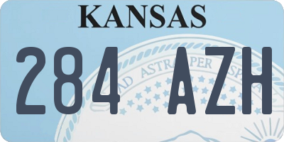 KS license plate 284AZH