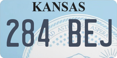 KS license plate 284BEJ