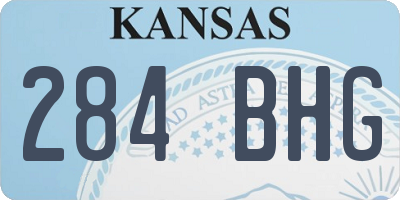 KS license plate 284BHG