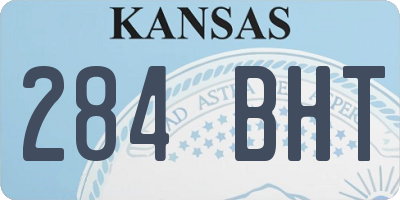KS license plate 284BHT