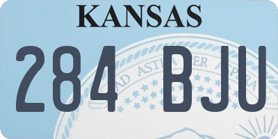 KS license plate 284BJU