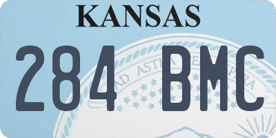 KS license plate 284BMC