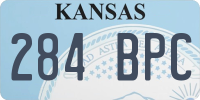 KS license plate 284BPC