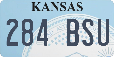 KS license plate 284BSU
