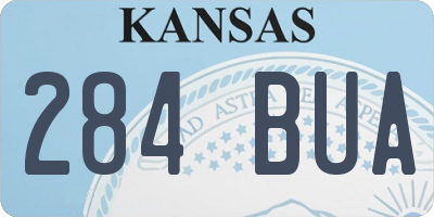 KS license plate 284BUA