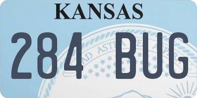 KS license plate 284BUG
