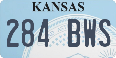 KS license plate 284BWS