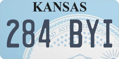 KS license plate 284BYI