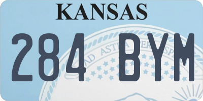 KS license plate 284BYM