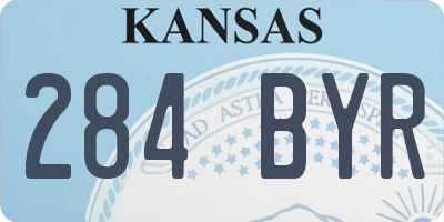 KS license plate 284BYR