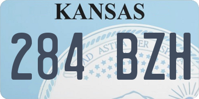 KS license plate 284BZH